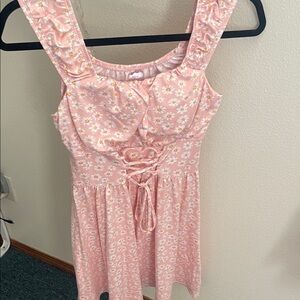 No Boundaries Peach Floral Skirt